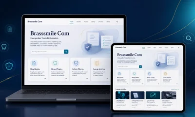 BrassSmile.com homepage review showing website features, categories, and user experience.