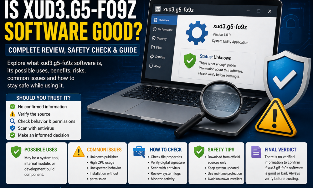 Is xud3.g5-fo9z software good? Overview of its safety, common issues, and possible fixes.