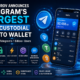 Pavel Durov announcing Telegram's largest non-custodial crypto wallet integrated with the TON blockchain.