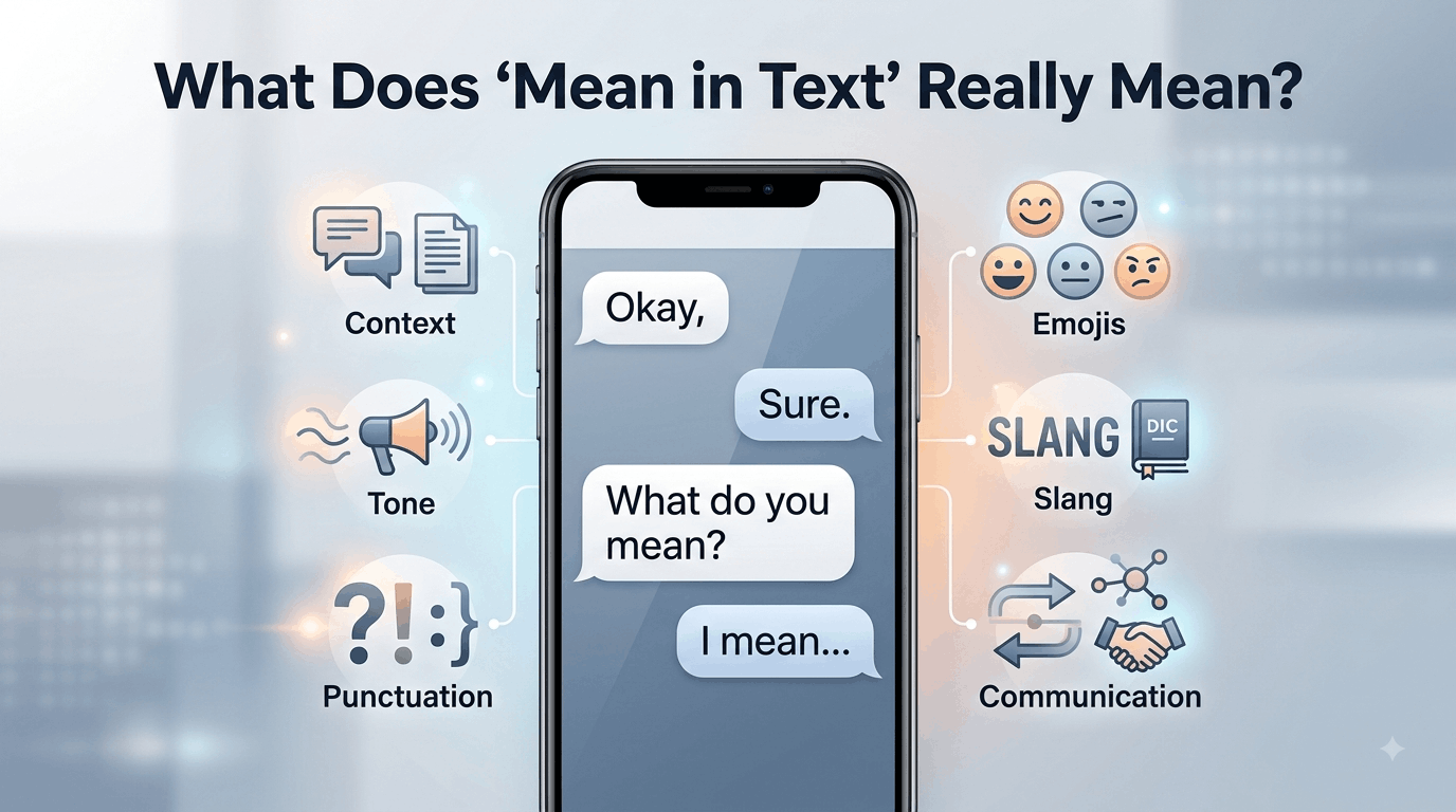 What Does “Mean in Text” Really Mean explained with text message examples