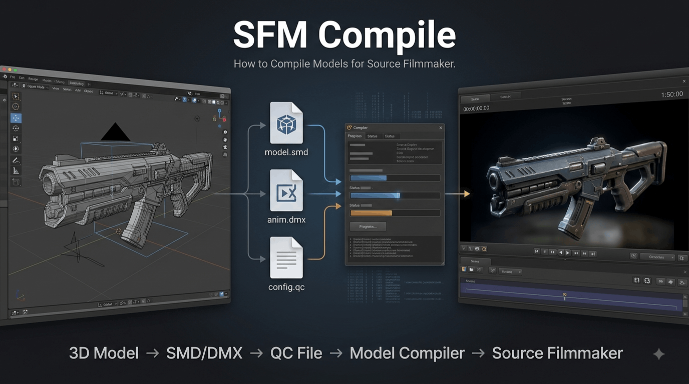SFM Compile process for Source Filmmaker models