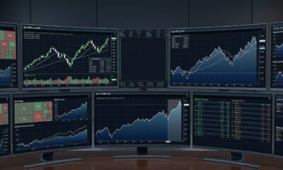 Financial markets images showing trading charts and stock market insights