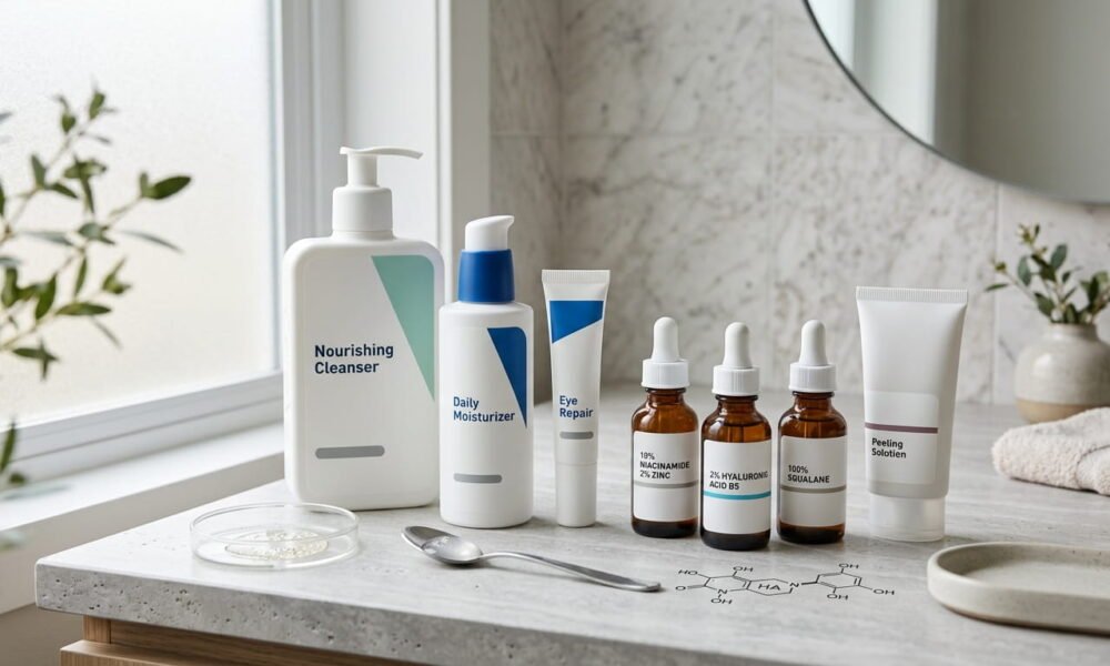 Gen Z skincare comparison of CeraVe and The Ordinary products