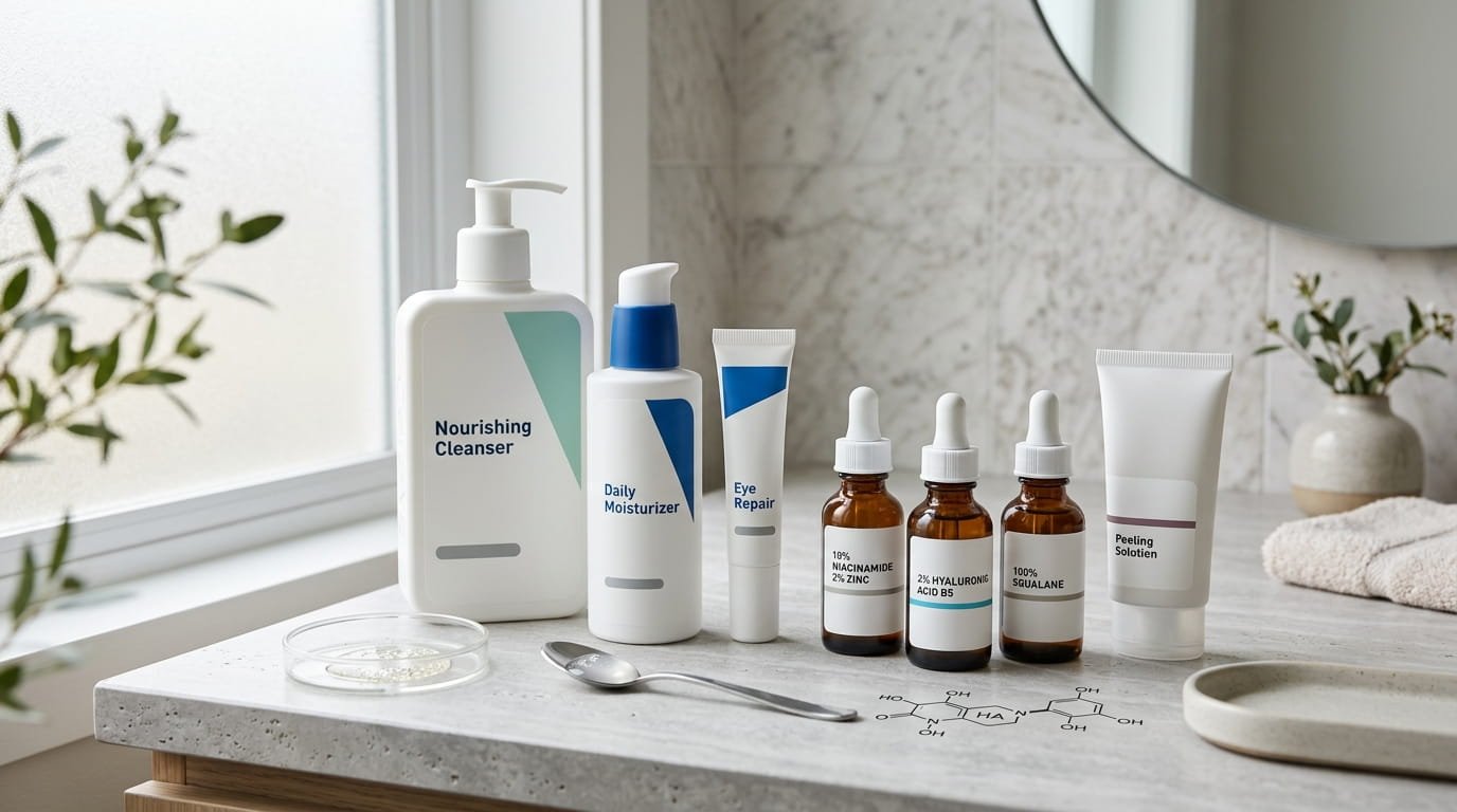 Gen Z skincare comparison of CeraVe and The Ordinary products