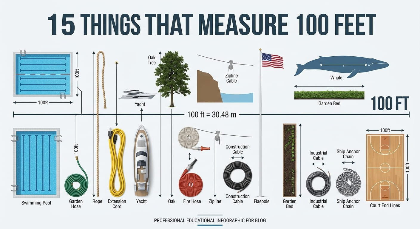 15 things that measure 100 feet in length with real-world size comparisons
