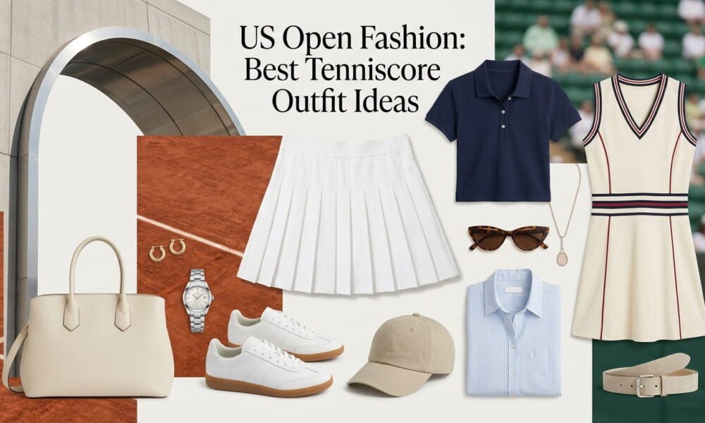 US Open fashion with stylish tenniscore outfit ideas for match day