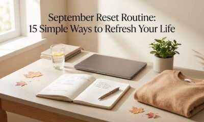 September reset routine with planner, tidy desk, and seasonal organization