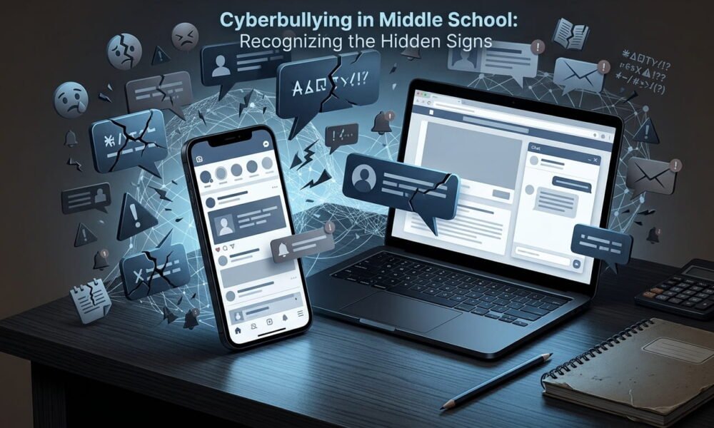 Cyberbullying in middle school hidden signs and online student safety