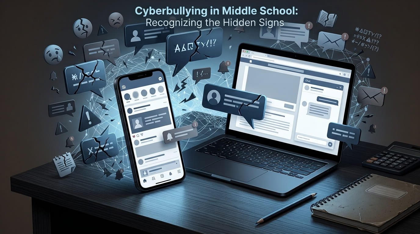 Cyberbullying in middle school hidden signs and online student safety