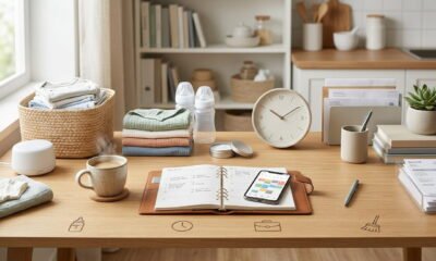 Time management tips for new parents organizing daily baby care