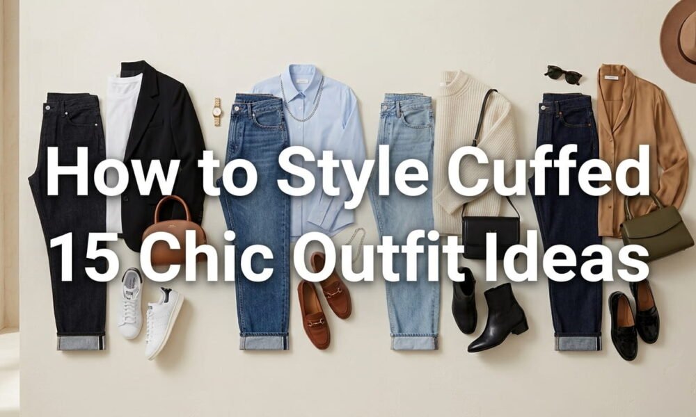 How to style cuffed jeans with chic casual outfit ideas