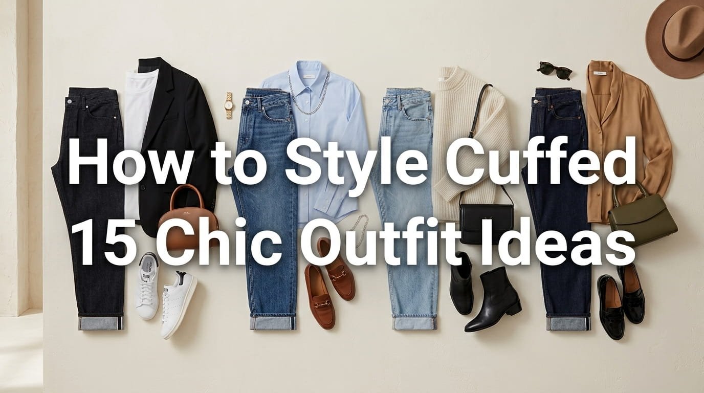 How to style cuffed jeans with chic casual outfit ideas