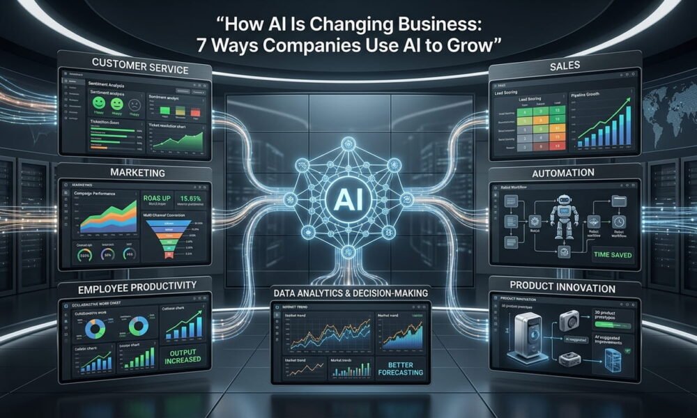 How AI Is Changing Business through automation, customer service, marketing, and productivity