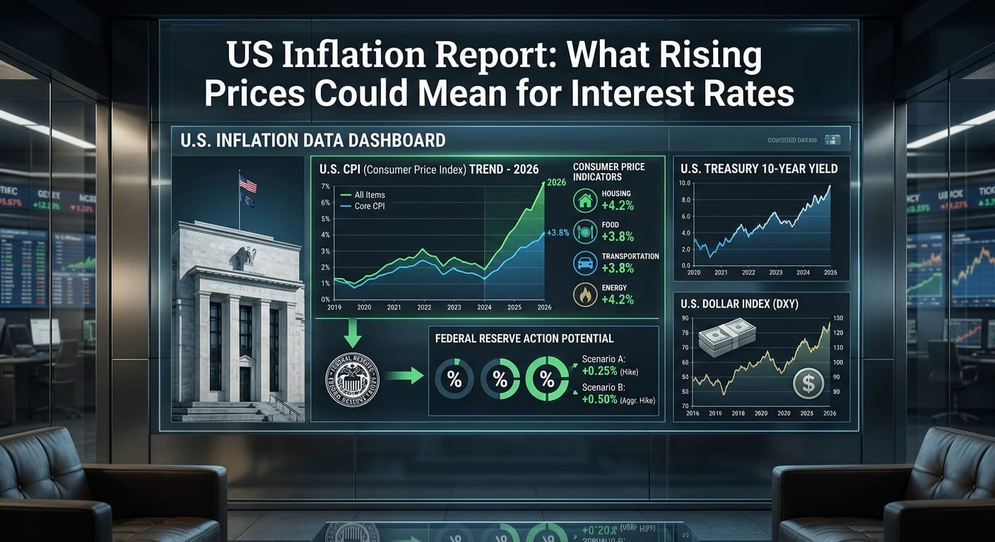 US Inflation Report showing rising prices and their potential impact on interest rates in 2026